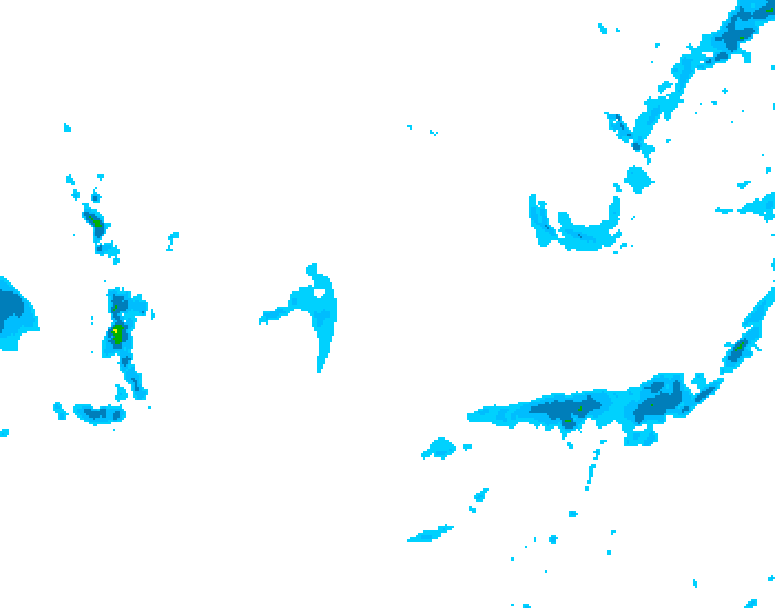GDPS precipitation 102 hour forecast chart for Canada based on 2026/01/07 0000Z data