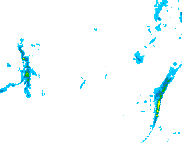 GDPS precipitation 126 hour forecast chart for Canada based on 2026/01/07 0000Z data