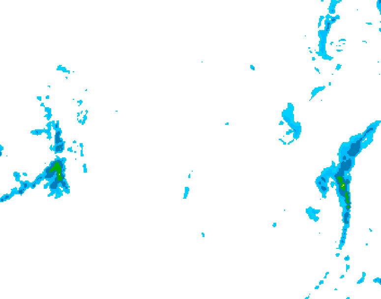 GDPS precipitation 132 hour forecast chart for Canada based on 2026/01/07 0000Z data