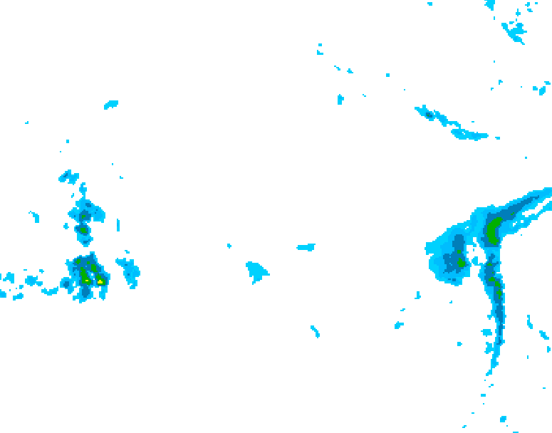 GDPS precipitation 120 hour forecast chart for Canada based on 2026/01/07 1200Z data