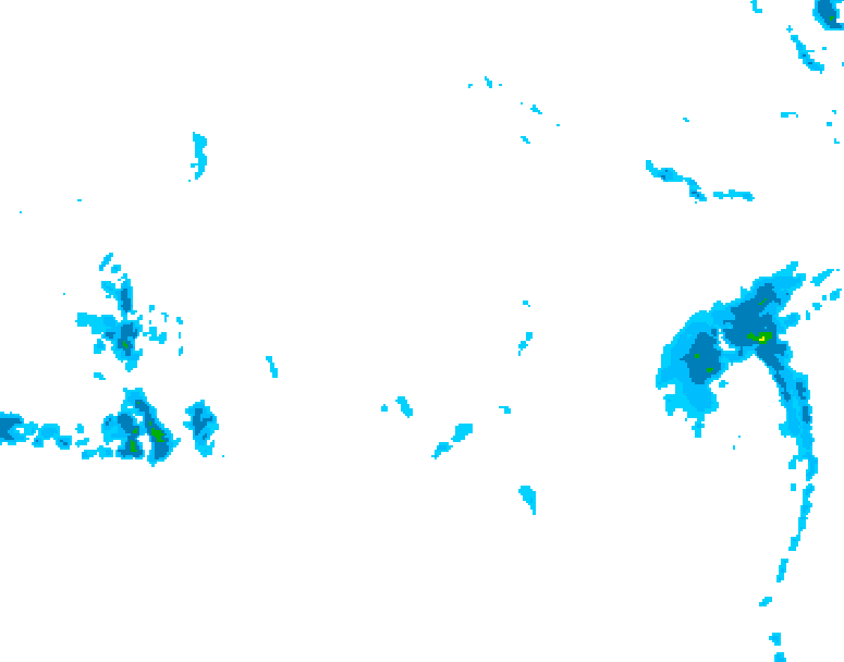 GDPS precipitation 126 hour forecast chart for Canada based on 2026/01/07 1200Z data