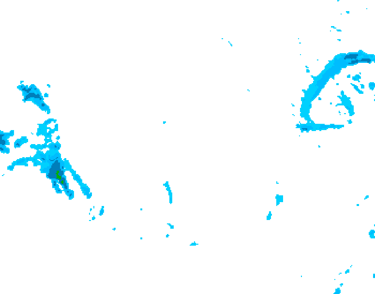 GDPS precipitation 150 hour forecast chart for Canada based on 2026/01/07 1200Z data