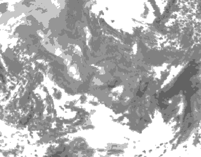 GDPS total cloud 024 hour forecast chart for Canada based on 2026/01/07 0000Z data