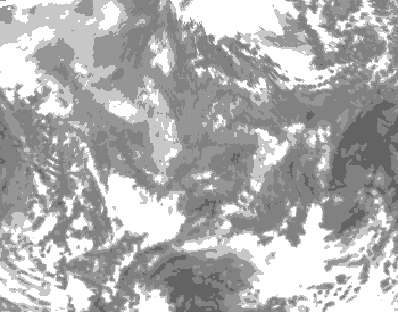 GDPS total cloud 036 hour forecast chart for Canada based on 2026/01/07 0000Z data
