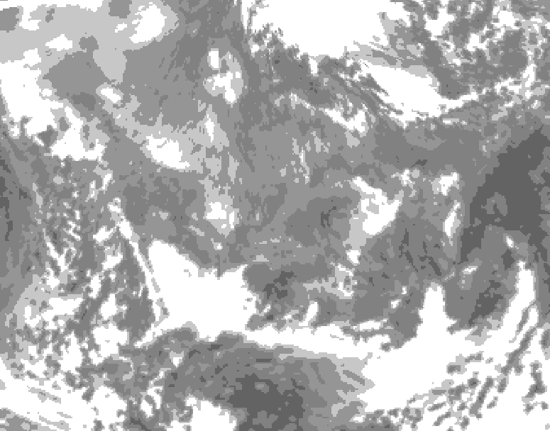 GDPS total cloud 024 hour forecast chart for Canada based on 2026/01/07 1200Z data