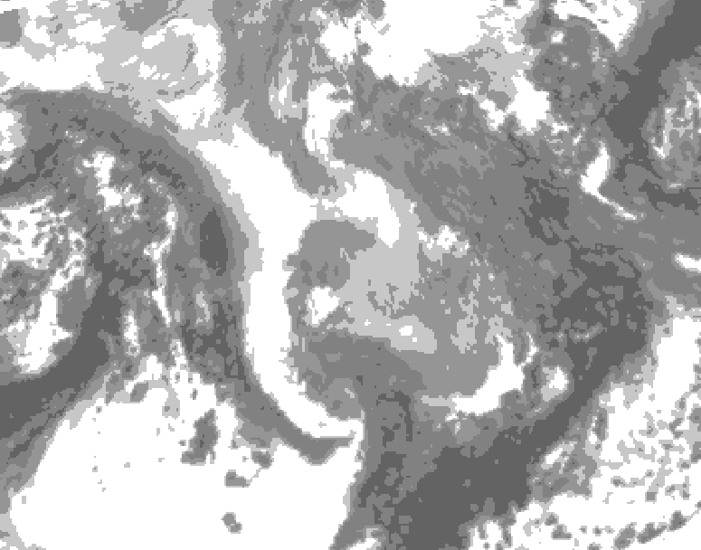 GDPS total cloud 072 hour forecast chart for Canada based on 2026/01/07 1200Z data