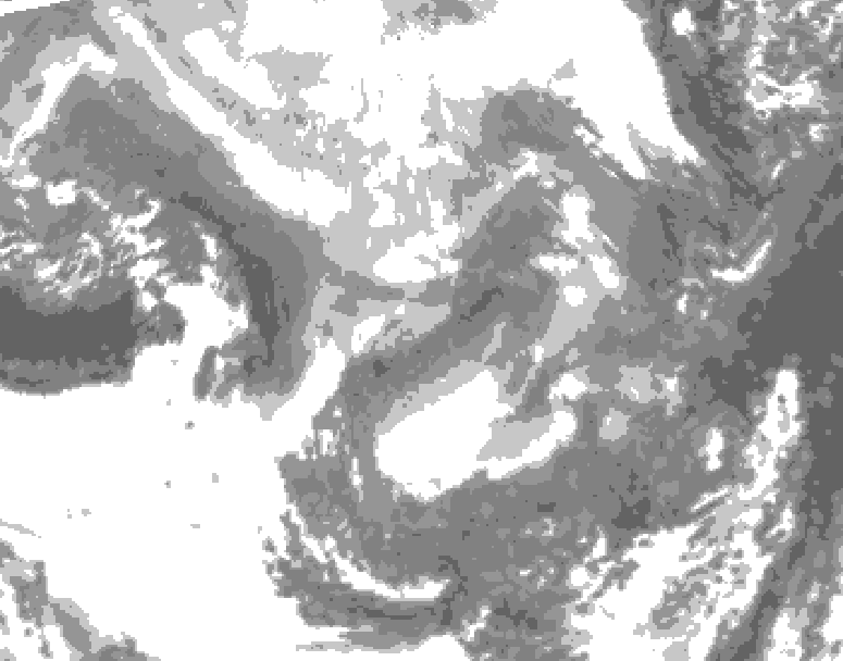 GDPS total cloud 228 hour forecast chart for Canada based on 2026/01/07 1200Z data
