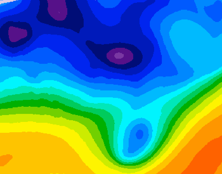 GDPS 500 millibar geopotential height 084 hour forecast chart for Canada based on 2026/01/08 0000Z data