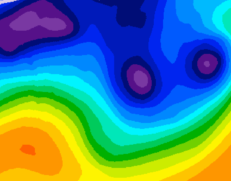 GDPS 500 millibar geopotential height 138 hour forecast chart for Canada based on 2026/01/08 0000Z data