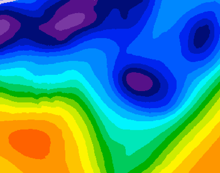 GDPS 500 millibar geopotential height 162 hour forecast chart for Canada based on 2026/01/08 0000Z data