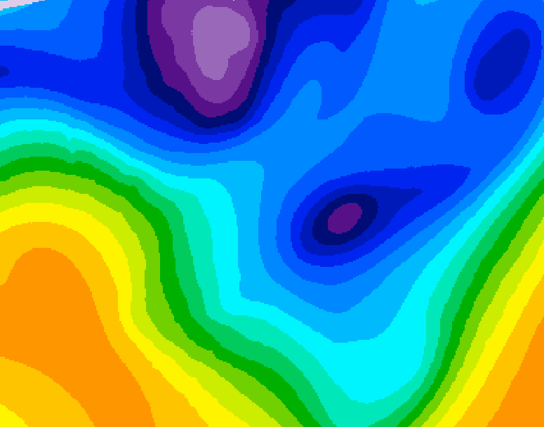 GDPS 500 millibar geopotential height 186 hour forecast chart for Canada based on 2026/01/08 0000Z data
