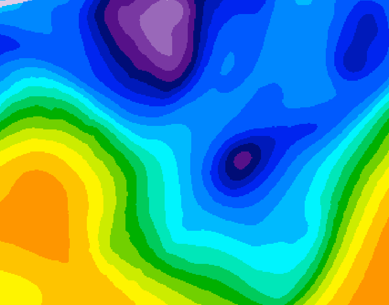 GDPS 500 millibar geopotential height 192 hour forecast chart for Canada based on 2026/01/08 0000Z data