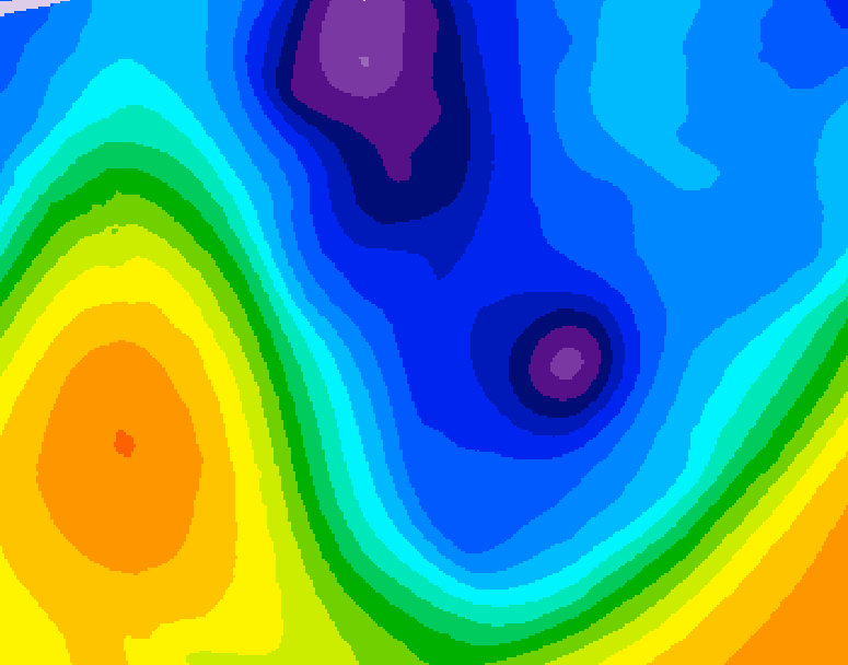GDPS 500 millibar geopotential height 228 hour forecast chart for Canada based on 2026/01/08 0000Z data