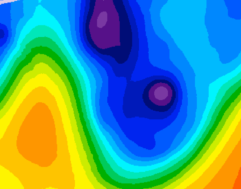 GDPS 500 millibar geopotential height 240 hour forecast chart for Canada based on 2026/01/08 0000Z data