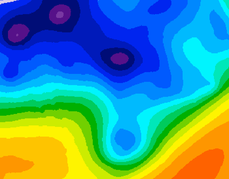 GDPS 500 millibar geopotential height 060 hour forecast chart for Canada based on 2026/01/08 1200Z data
