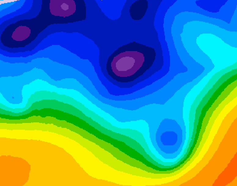 GDPS 500 millibar geopotential height 084 hour forecast chart for Canada based on 2026/01/08 1200Z data