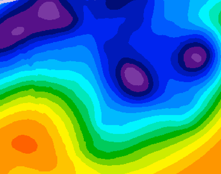 GDPS 500 millibar geopotential height 126 hour forecast chart for Canada based on 2026/01/08 1200Z data
