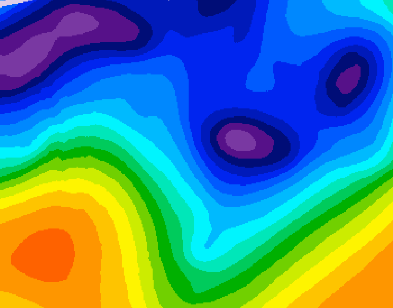 GDPS 500 millibar geopotential height 138 hour forecast chart for Canada based on 2026/01/08 1200Z data
