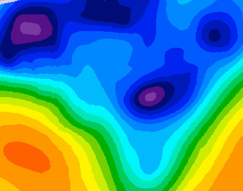 GDPS 500 millibar geopotential height 162 hour forecast chart for Canada based on 2026/01/08 1200Z data