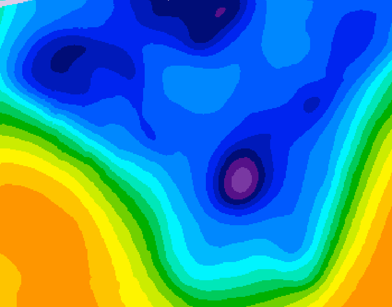 GDPS 500 millibar geopotential height 186 hour forecast chart for Canada based on 2026/01/08 1200Z data