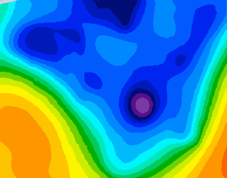 GDPS 500 millibar geopotential height 192 hour forecast chart for Canada based on 2026/01/08 1200Z data