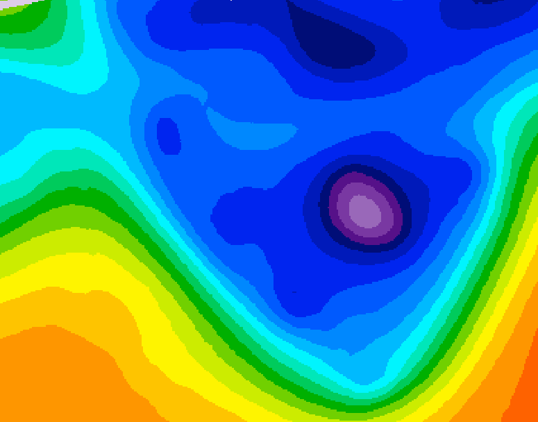 GDPS 500 millibar geopotential height 240 hour forecast chart for Canada based on 2026/01/08 1200Z data