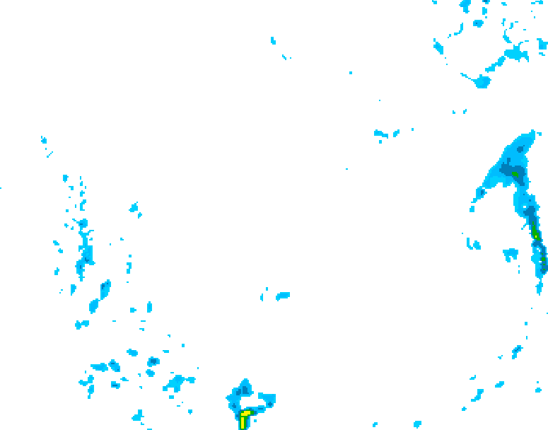 GDPS precipitation 012 hour forecast chart for Canada based on 2026/01/08 0000Z data