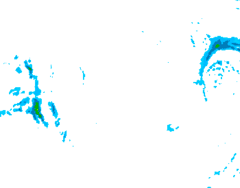 GDPS precipitation 132 hour forecast chart for Canada based on 2026/01/08 0000Z data