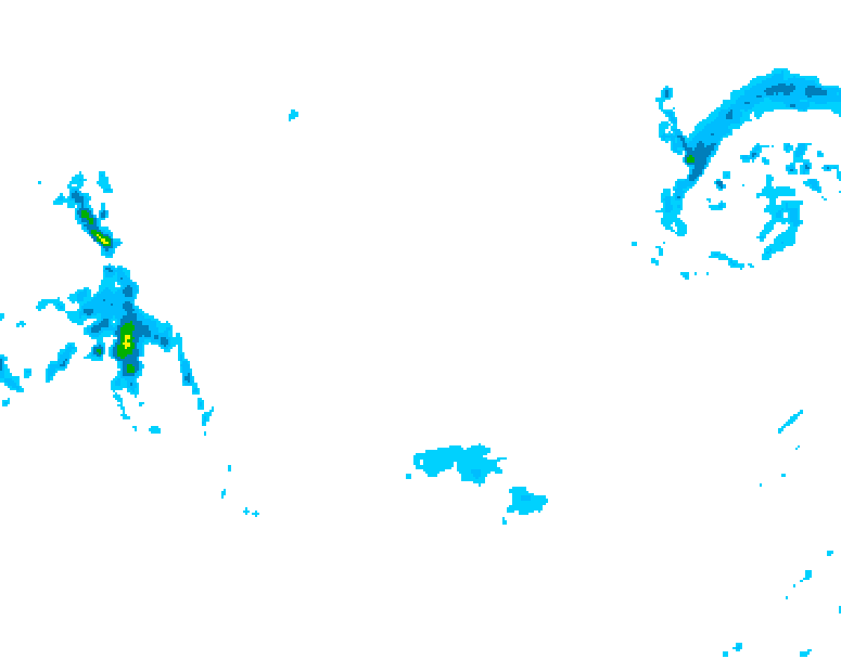 GDPS precipitation 126 hour forecast chart for Canada based on 2026/01/08 1200Z data