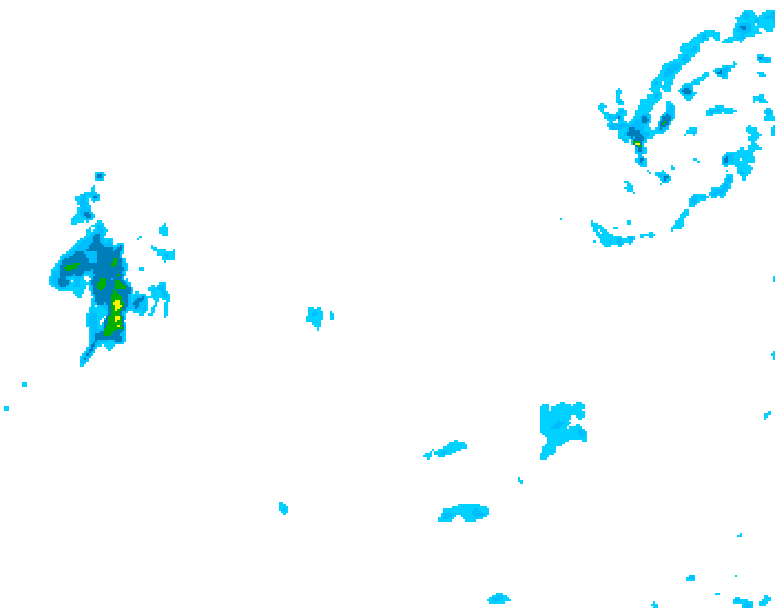 GDPS precipitation 138 hour forecast chart for Canada based on 2026/01/08 1200Z data