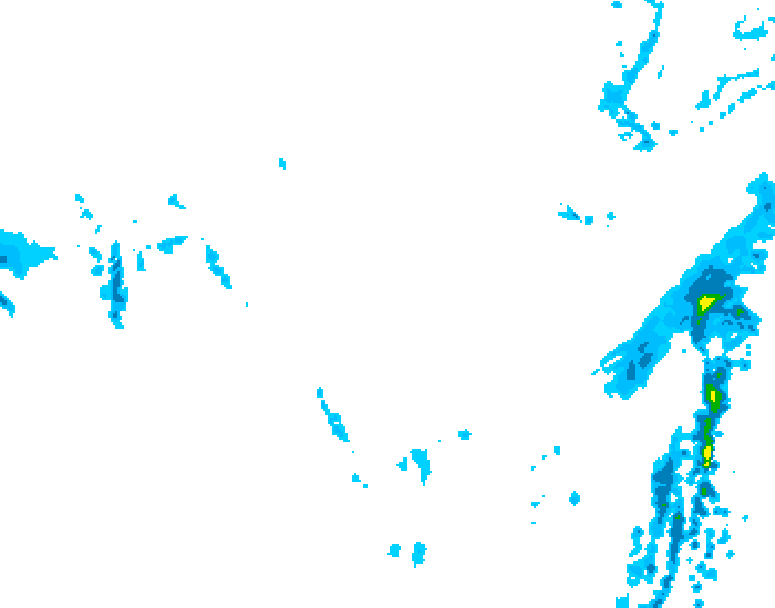 GDPS precipitation 180 hour forecast chart for Canada based on 2026/01/08 1200Z data
