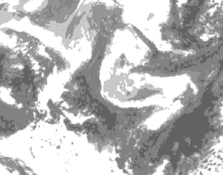 GDPS total cloud 180 hour forecast chart for Canada based on 2026/01/08 0000Z data