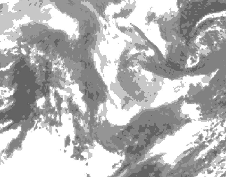 GDPS total cloud 138 hour forecast chart for Canada based on 2026/01/08 1200Z data