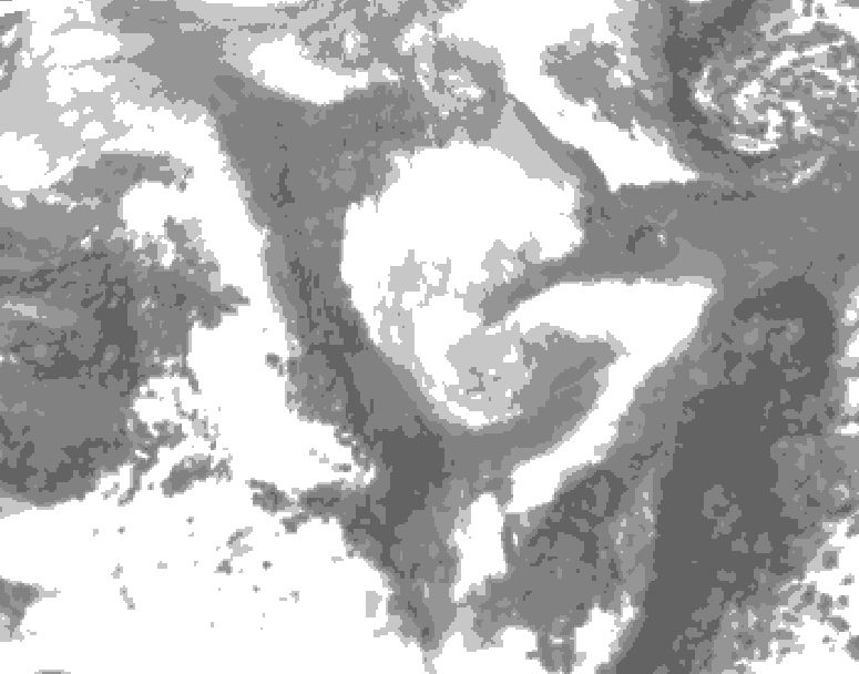 GDPS total cloud 168 hour forecast chart for Canada based on 2026/01/08 1200Z data