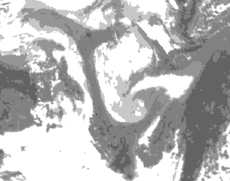 GDPS total cloud 180 hour forecast chart for Canada based on 2026/01/08 1200Z data