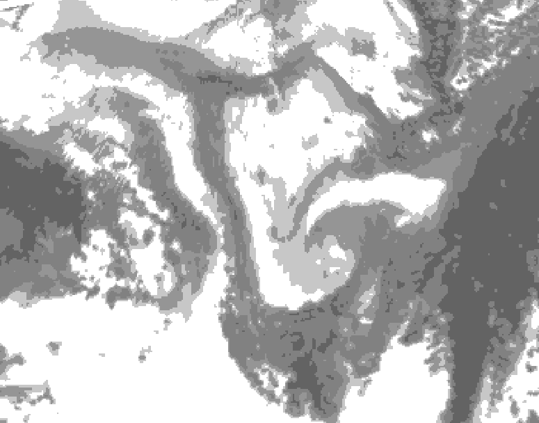 GDPS total cloud 186 hour forecast chart for Canada based on 2026/01/08 1200Z data