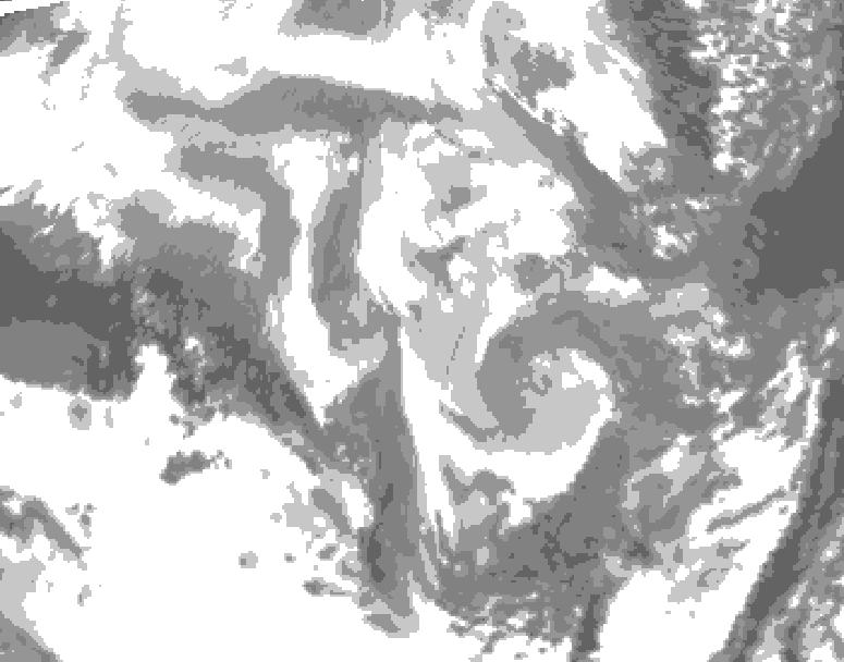 GDPS total cloud 204 hour forecast chart for Canada based on 2026/01/08 1200Z data