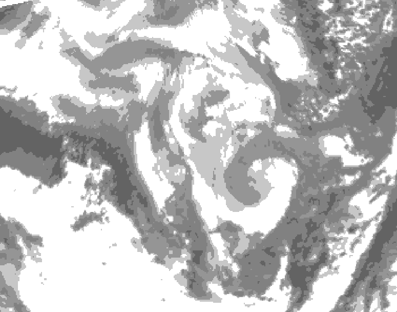 GDPS total cloud 210 hour forecast chart for Canada based on 2026/01/08 1200Z data