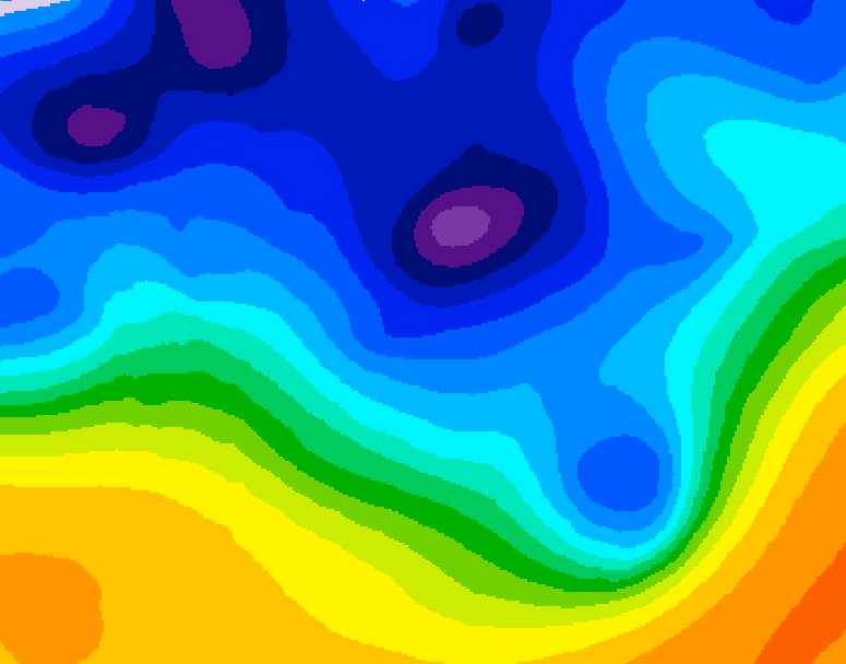 GDPS 500 millibar geopotential height 072 hour forecast chart for Canada based on 2026/01/09 0000Z data