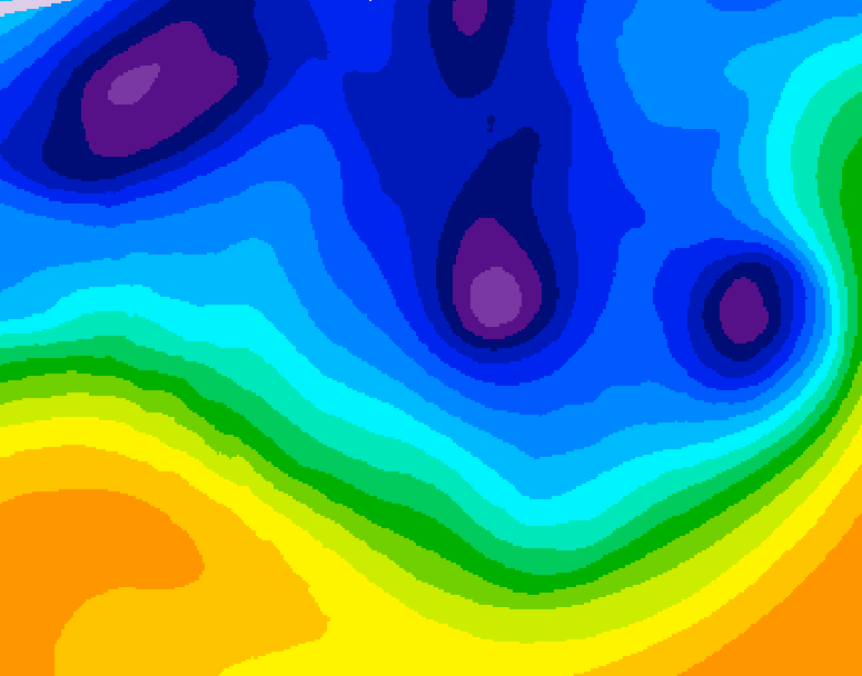 GDPS 500 millibar geopotential height 096 hour forecast chart for Canada based on 2026/01/09 0000Z data