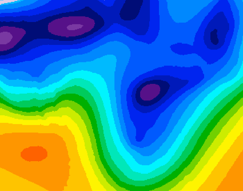 GDPS 500 millibar geopotential height 138 hour forecast chart for Canada based on 2026/01/09 0000Z data