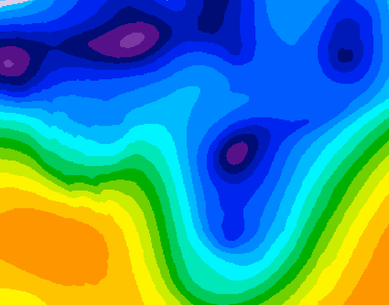 GDPS 500 millibar geopotential height 144 hour forecast chart for Canada based on 2026/01/09 0000Z data