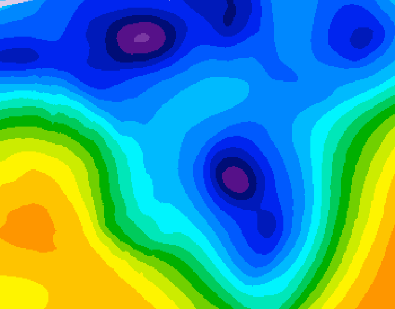 GDPS 500 millibar geopotential height 162 hour forecast chart for Canada based on 2026/01/09 0000Z data
