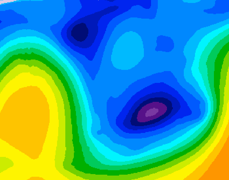 GDPS 500 millibar geopotential height 186 hour forecast chart for Canada based on 2026/01/09 0000Z data
