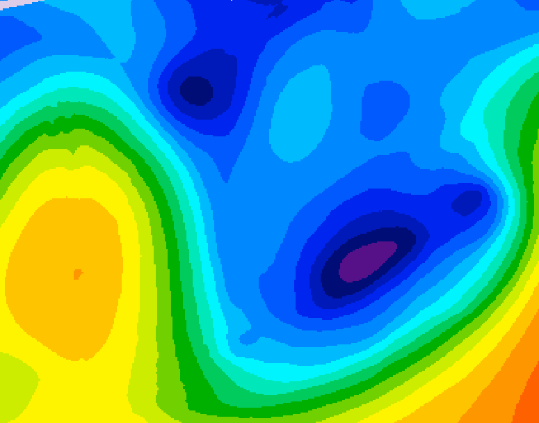 GDPS 500 millibar geopotential height 192 hour forecast chart for Canada based on 2026/01/09 0000Z data