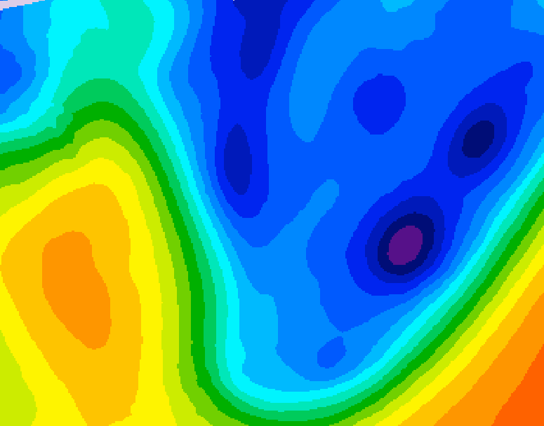GDPS 500 millibar geopotential height 216 hour forecast chart for Canada based on 2026/01/09 0000Z data