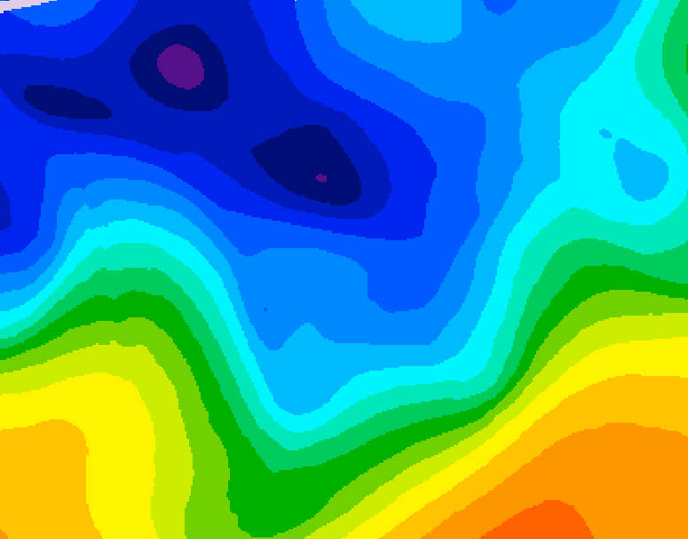 GDPS 500 millibar geopotential height 012 hour forecast chart for Canada based on 2026/01/09 1200Z data