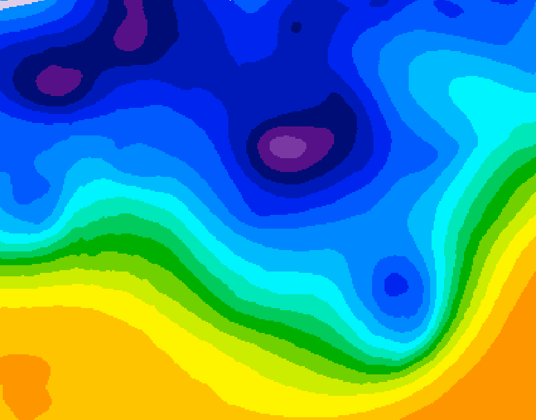 GDPS 500 millibar geopotential height 060 hour forecast chart for Canada based on 2026/01/09 1200Z data