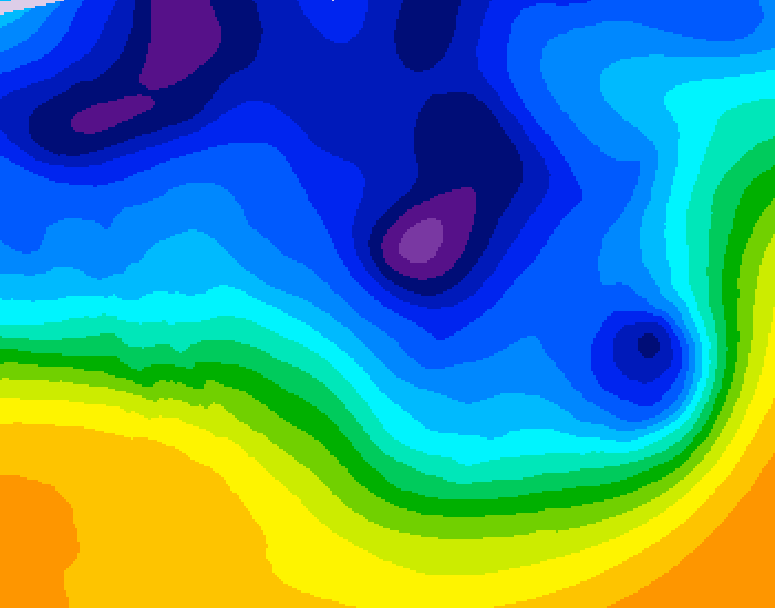 GDPS 500 millibar geopotential height 072 hour forecast chart for Canada based on 2026/01/09 1200Z data