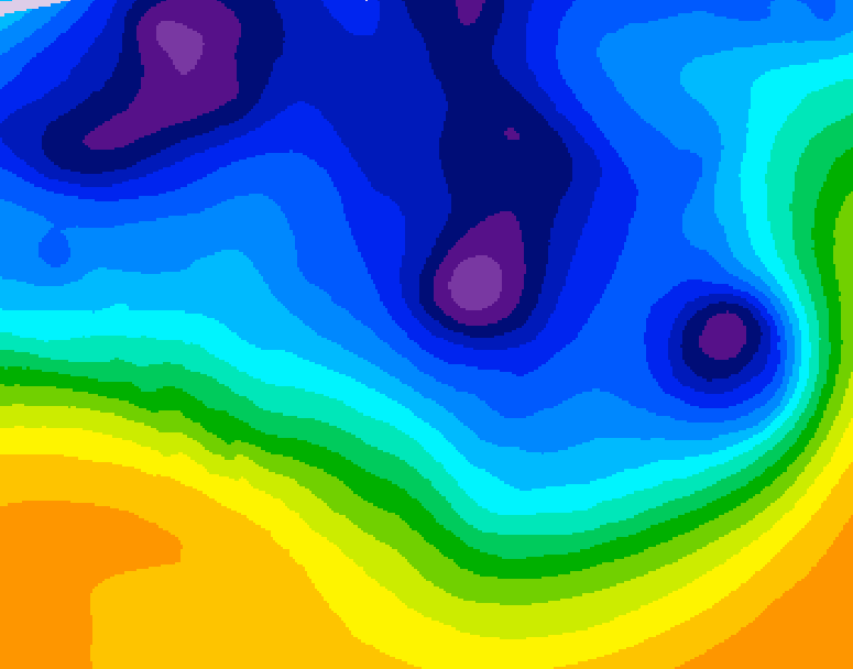 GDPS 500 millibar geopotential height 078 hour forecast chart for Canada based on 2026/01/09 1200Z data